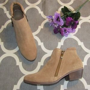 Apri Italian Shoemakers Tan Suede Leather Booties